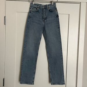 NWT & Other Stories Blue Denim Jeans Women's Slim Leg High Waist Bottoms Size 24